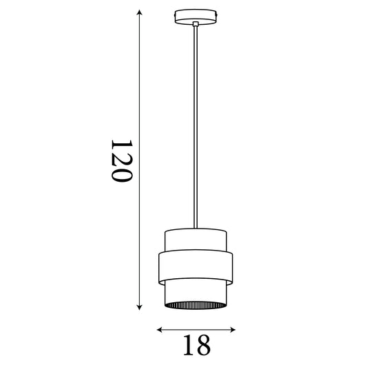 Searchlight Royal Pendant, Convertible to Semi-Flush, Sand Metal