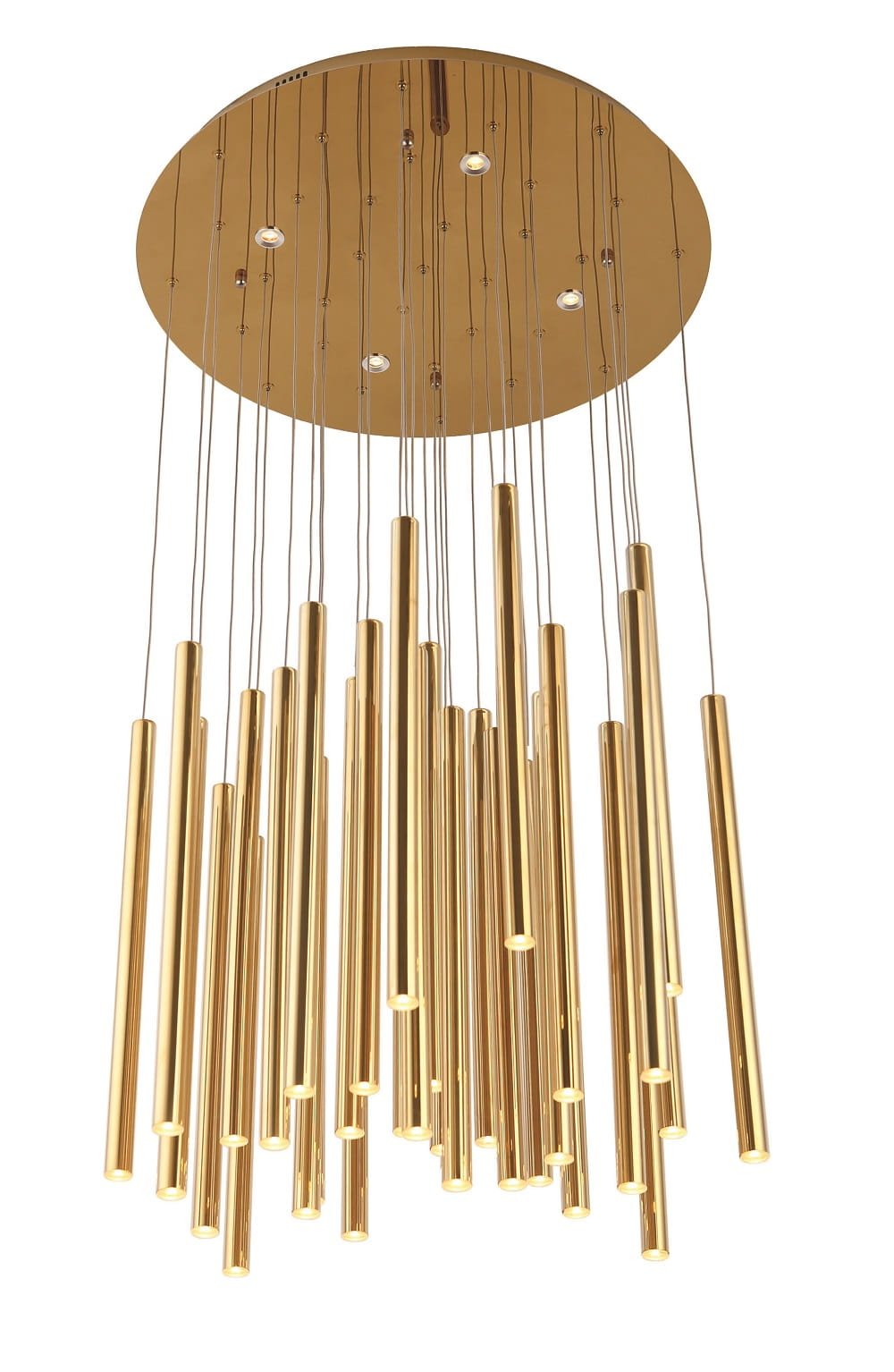 Maxlight P0242D Hanglamp Organic 33X1 Goud Dimbaar