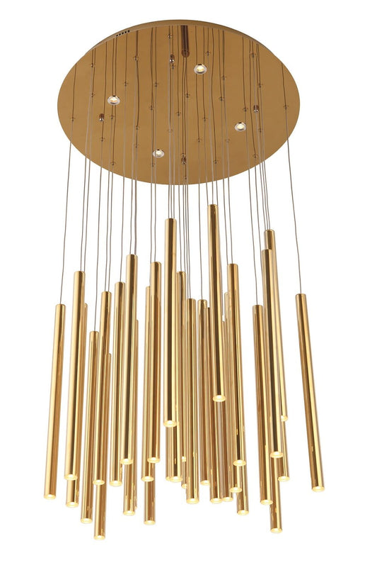 Maxlight P0242D Hanglamp Organic 33X1 Goud Dimbaar