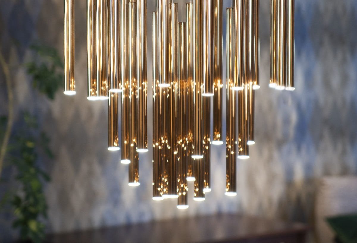 Maxlight P0242D Hanglamp Organic 33X1 Goud Dimbaar