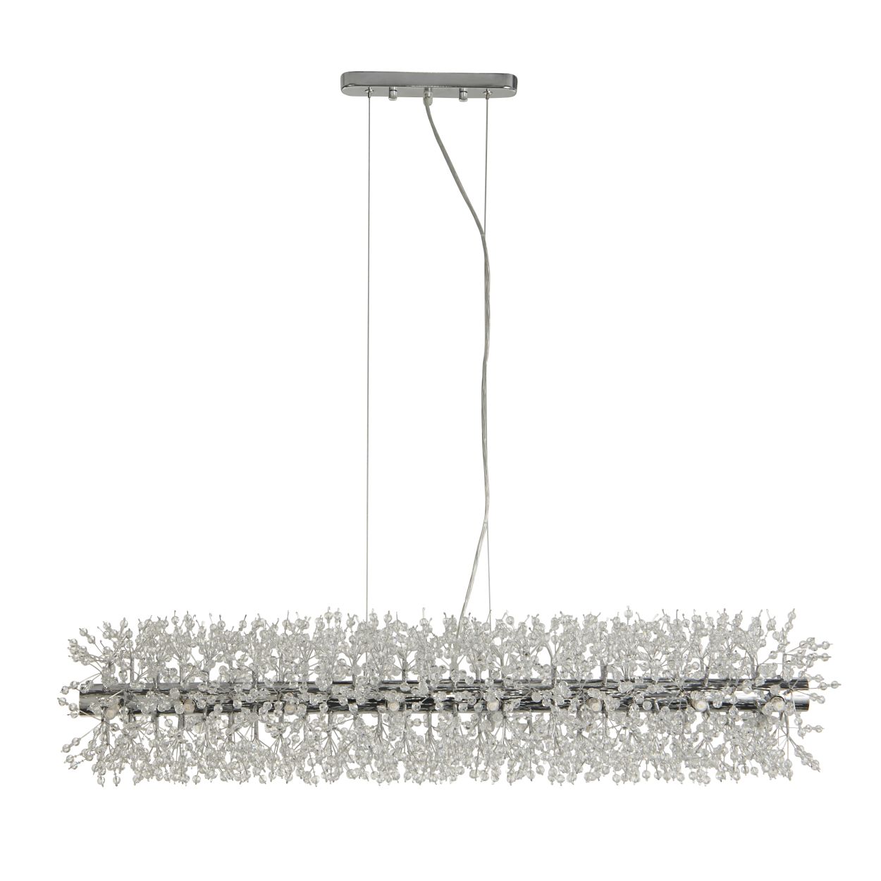 Searchlight Sunburst 16Lt Bar Hanglamp Chroom Metaal & Glas Beads