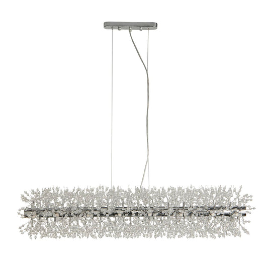 Searchlight Sunburst 16Lt Bar Hanglamp Chroom Metaal & Glas Beads