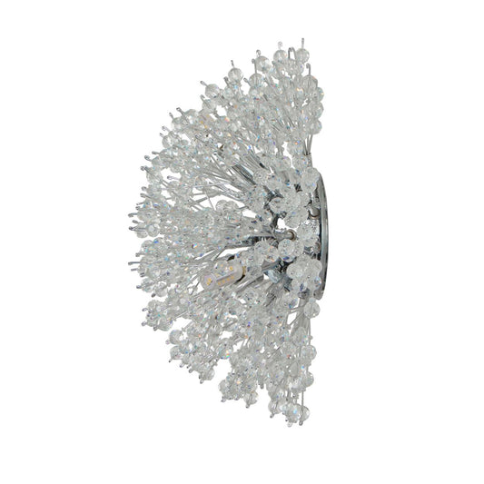 Searchlight Sunburst 3Lt Wandlamp Chroom Metaal & Glas Beads