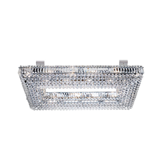 Searchlight Vesuvius 26Lt Pendant  -   Chrome, Crystal Trim & Ball Drops