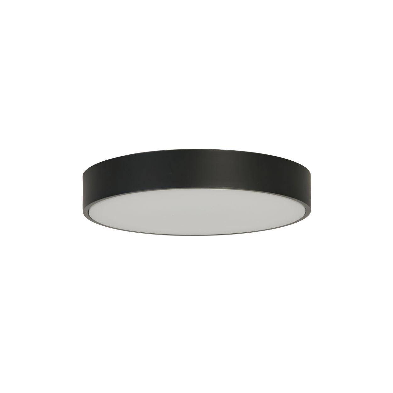 Searchlight Palma LED Flush, Zwart Polycarbonate with Wit Diffuser