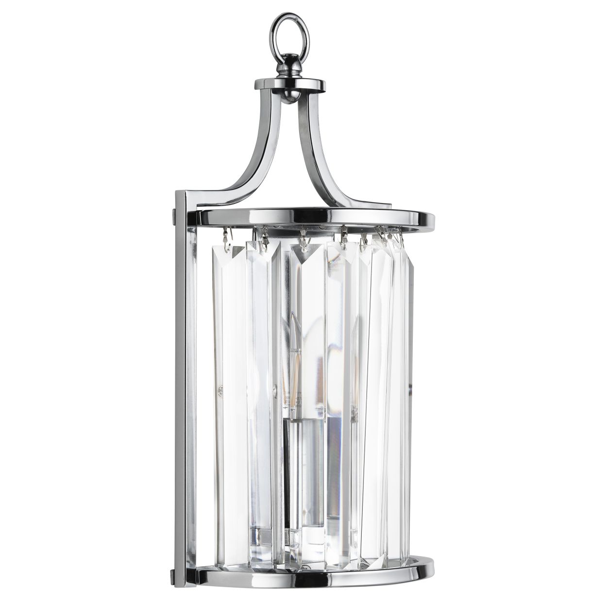 Searchlight Victoria Wandlamp Chroom Metaal & Helder Kristal