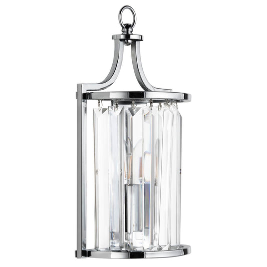 Searchlight Victoria Wandlamp Chroom Metaal & Helder Kristal