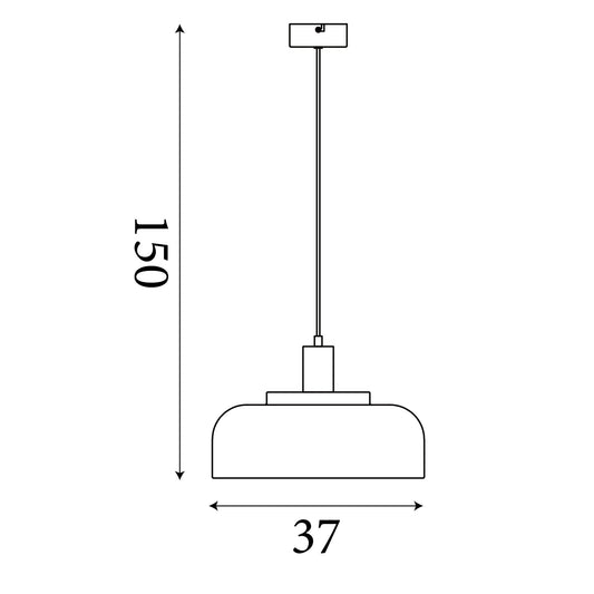 Searchlight Scotland 1Lt Pendant Convertible to Semi-Flush Black Metal