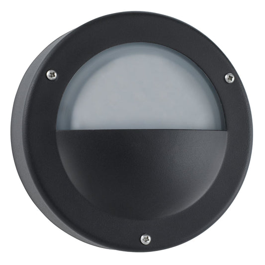 Searchlight Bangor LED Buiten Flush Zwart & Polycarbonate, IP44