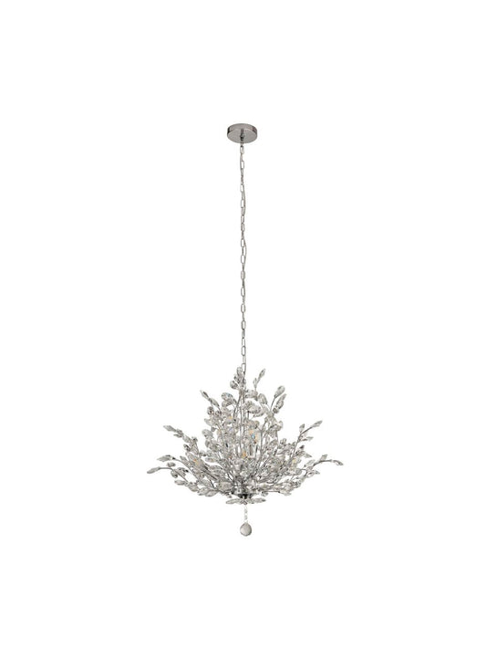 Searchlight Bouquet 7Lt Hanglamp Chroom Metaal & Kristal