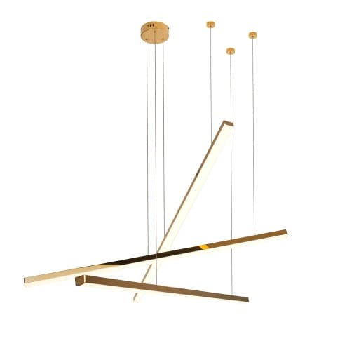 Maxlight P0426D Hanglamp Trio 3 Goud Dimbaar