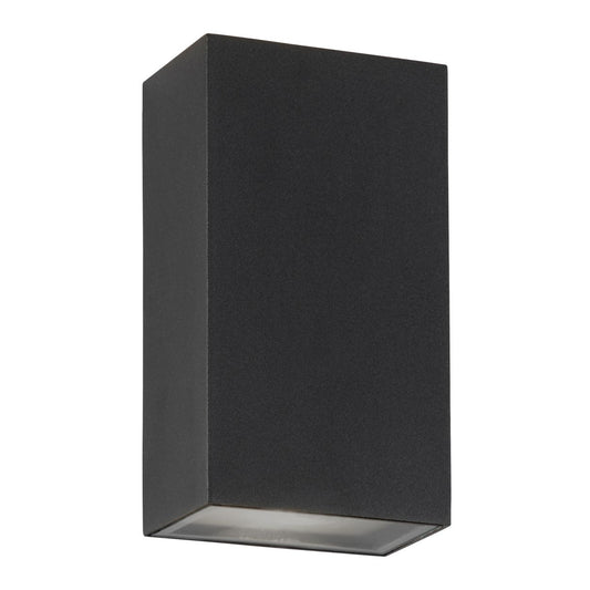 Searchlight Stirling Buiten Wandlamp Zwart Metaal & Glas
