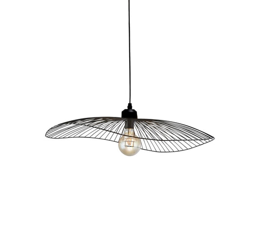 Searchlight Wave Hanglamp Convertible to Flush Zwart Metaal