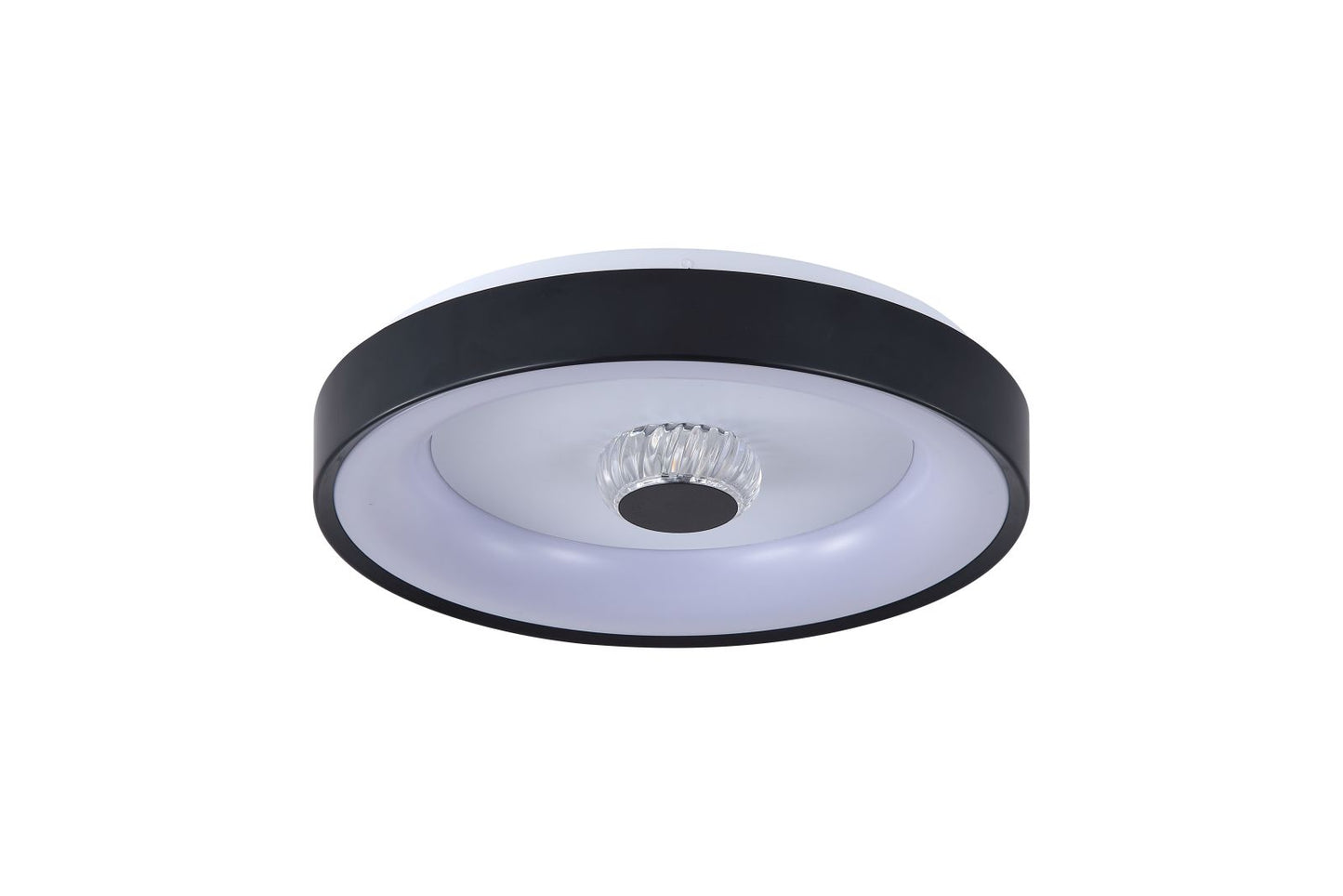 Searchlight Polka LED Flush Plafondlamp, Mat Zwart