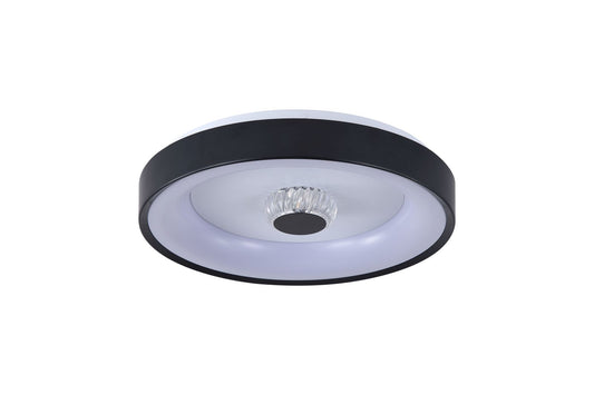 Searchlight Polka LED Flush Plafondlamp, Mat Zwart
