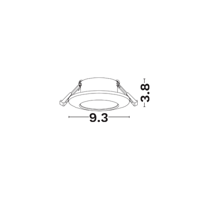 NovaLuce Inbouwspot IP44 Tex Wit