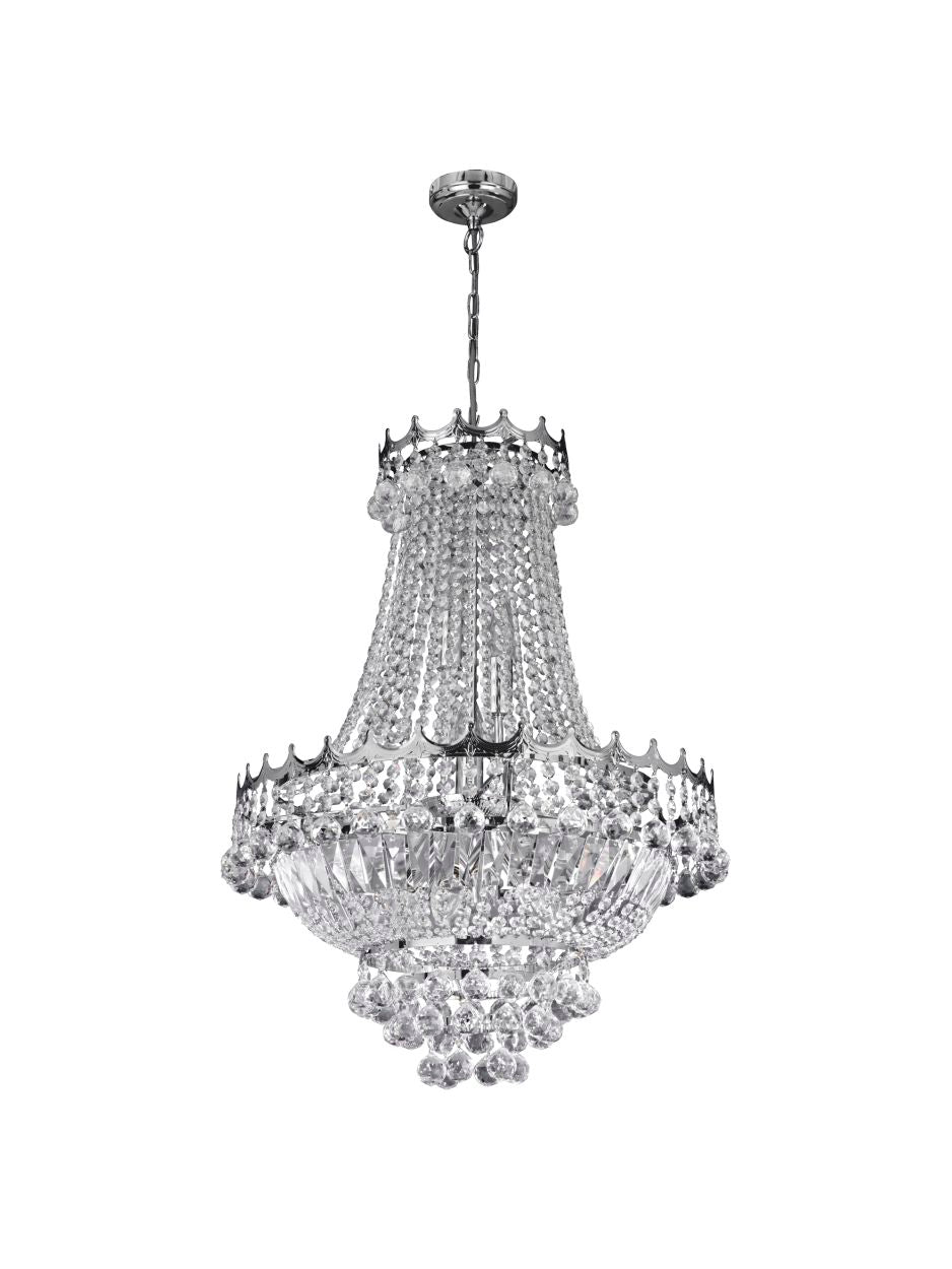 Searchlight Versailles 9Lt Kroonluchter Chroom Metaal & Kristal