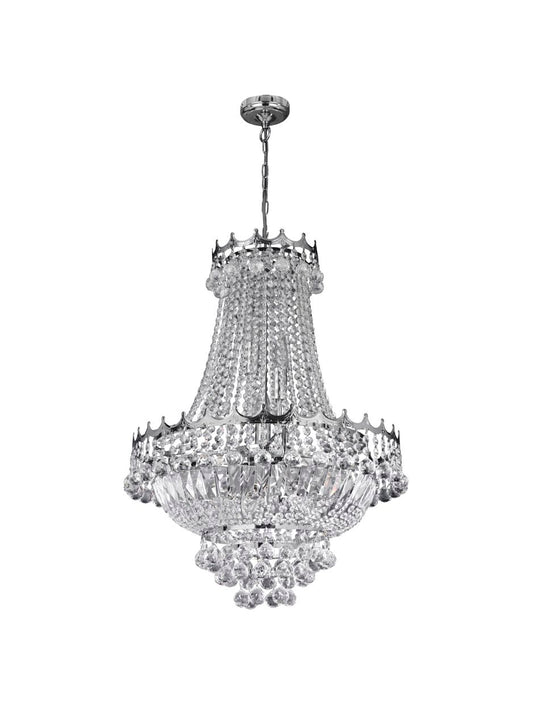 Searchlight Versailles 9Lt Kroonluchter Chroom Metaal & Kristal