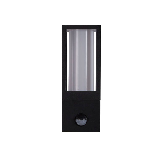 Searchlight Avenue Buiten Wandlamp Zwart Metaal & Wit Polycarbonate