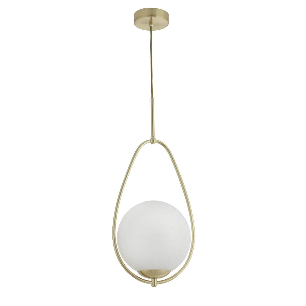 Searchlight Avalon Hanglamp Goud Metaal & Opal Glas