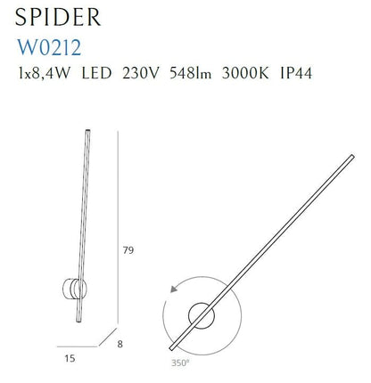 Maxlight W0212 Wandlamp Spider Ip44