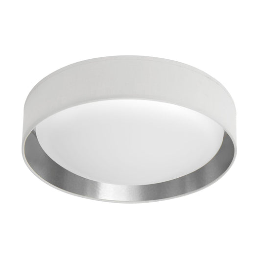 Searchlight Gianna LED Flush Wit Lampenkap Zilver Inner