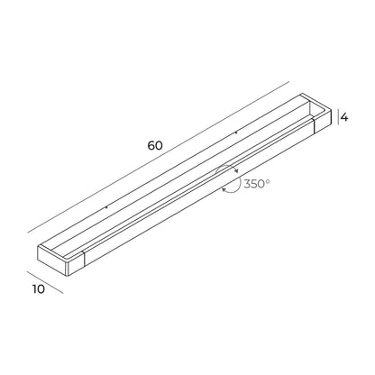 Maxlight W0308 Wandlamp Flink Wit 60 Cm  Ip44