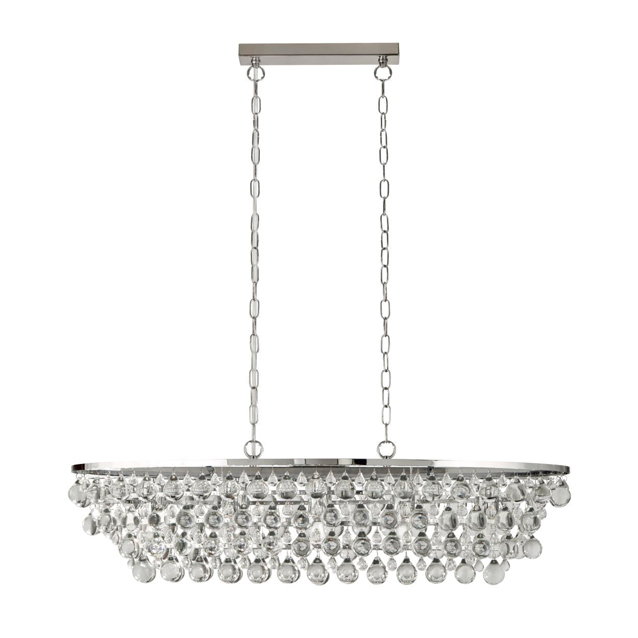 Searchlight Michelle 5Lt Hanglamp Chroom Metaal & Rain Drop Glas