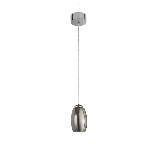 Searchlight Cyclone Hanglamp Chroom & Smoked Glas