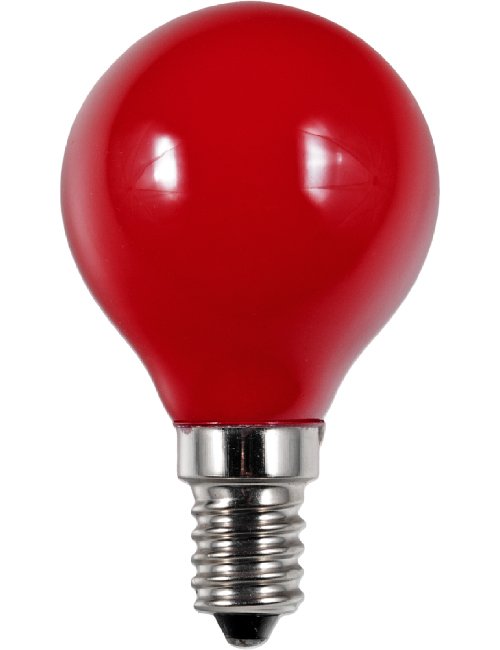 SPL LED E14 Fila Ball G45x75 230V 1W AC Red Non-Dim