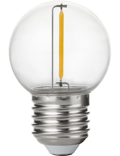 SPL LED E27 Fila Ball G45x68 230V 55Lm 1W 827 Polycarbonate Clear N-Dim