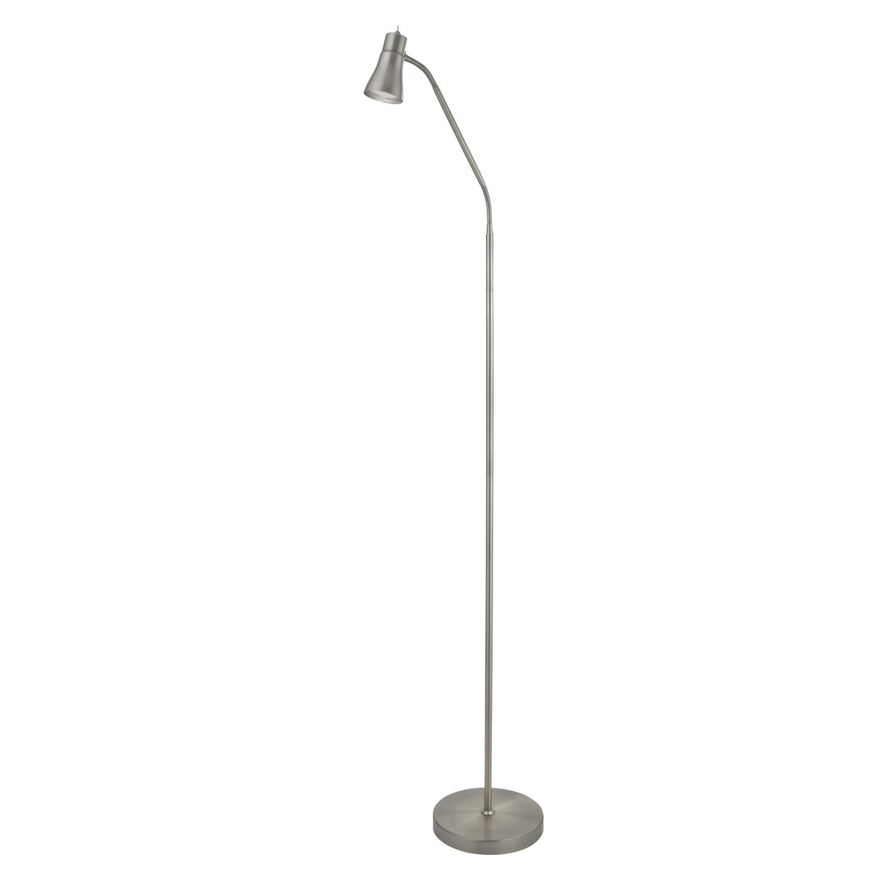 Searchlight Jolly Vloerlamp Satin Zilver Metaal