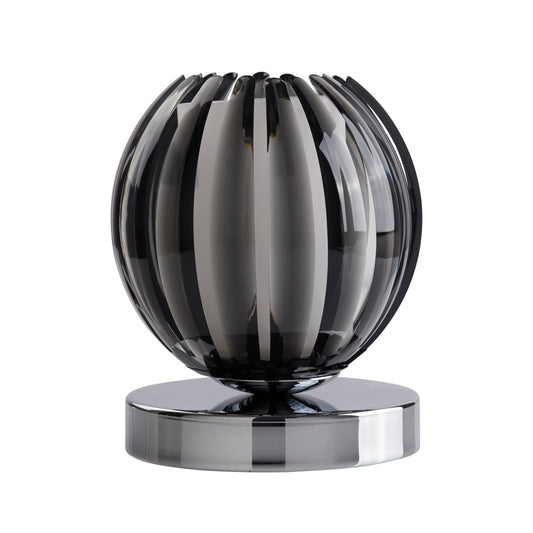 Searchlight Claw Touch Tafellamp Chroom, Smoked Acryl & Mat Glas
