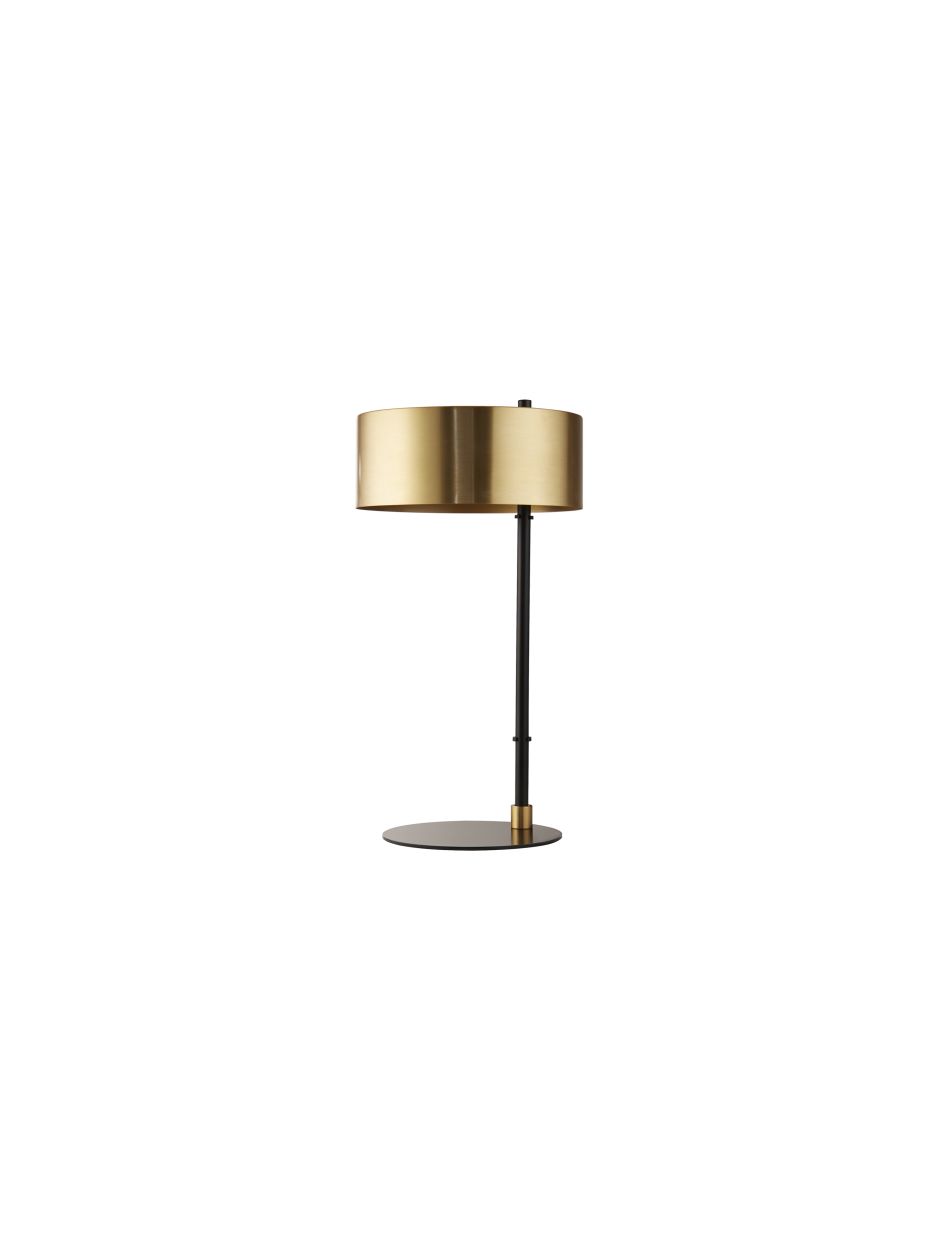 Searchlight Knox Tafellamp Zwart & Goud Metaal