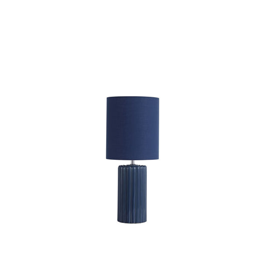 Searchlight Groove 1Lt Tafellamp, Navy Blauw with matching Lampenkap