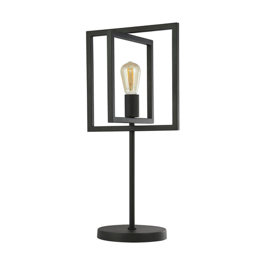 Searchlight Plaza Tafellamp Mat Zwart Metaal