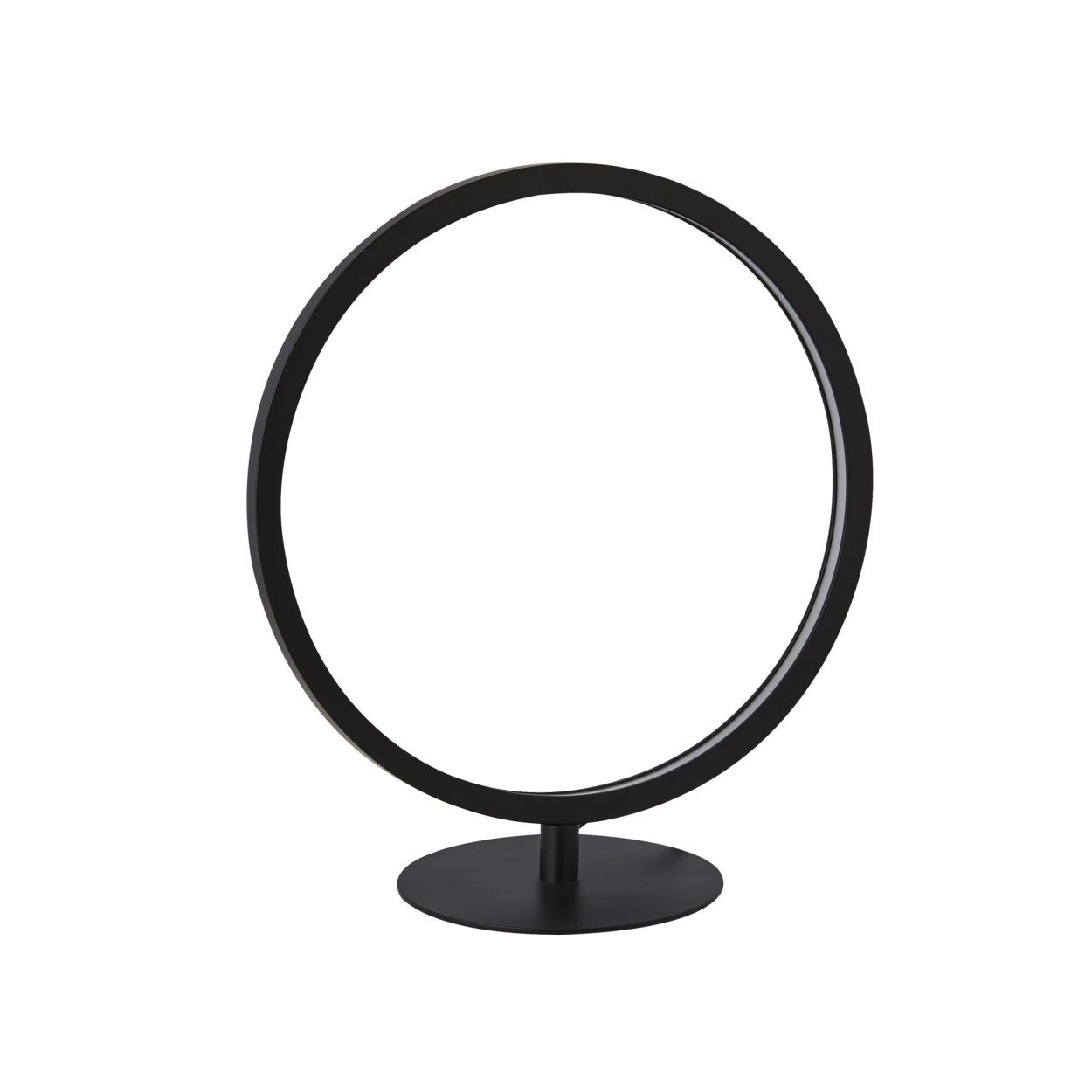 Searchlight Cirque Ring Tafellamp Zwart Metaal & Opal Silicon