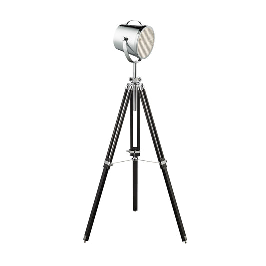 Searchlight Studio Verstelbaar Vloerlamp Zwart & Chroom Lampenkap