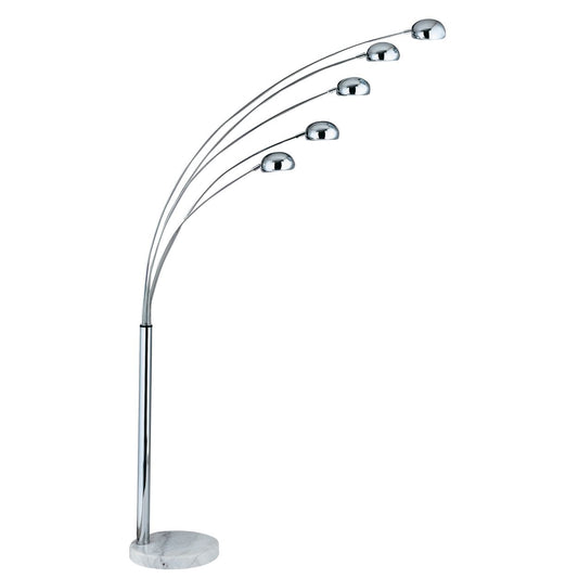 Searchlight Giraffe 5Lt Vloerlamp Chroom Metaal & Wit Marmer Base