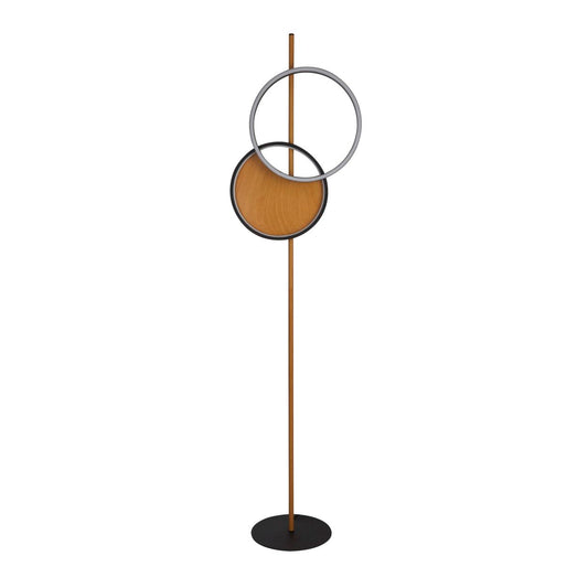 Searchlight Curio Vloerlamp Zwart Metaal & Hout