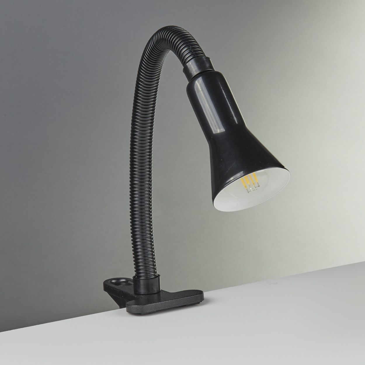 Searchlight Desk Partners Flex Clip Task Lamp Zwart Metaal