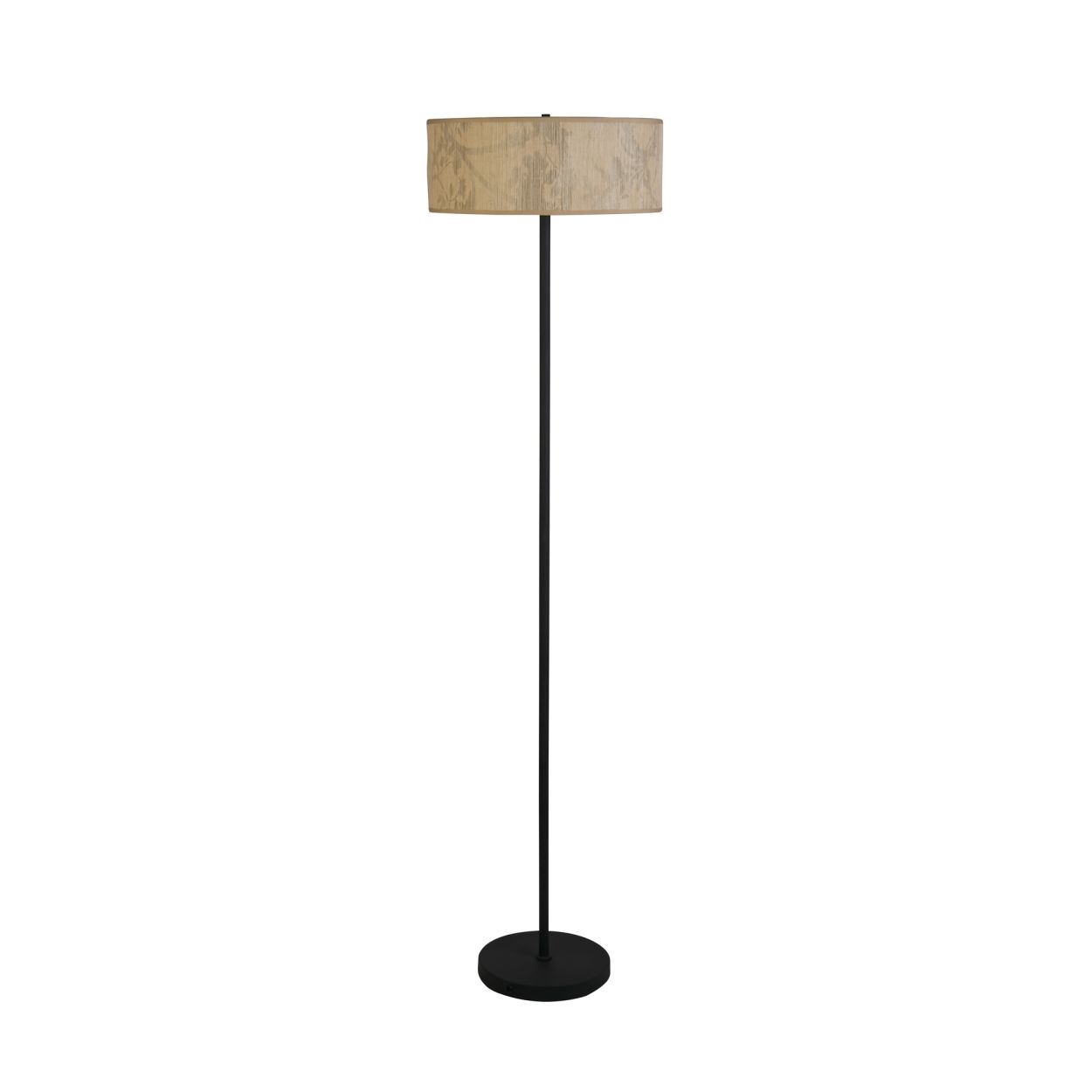 Searchlight Isla 3Lt Vloerlamp, Recycled Paper Lampenkap and Zwart Metaal