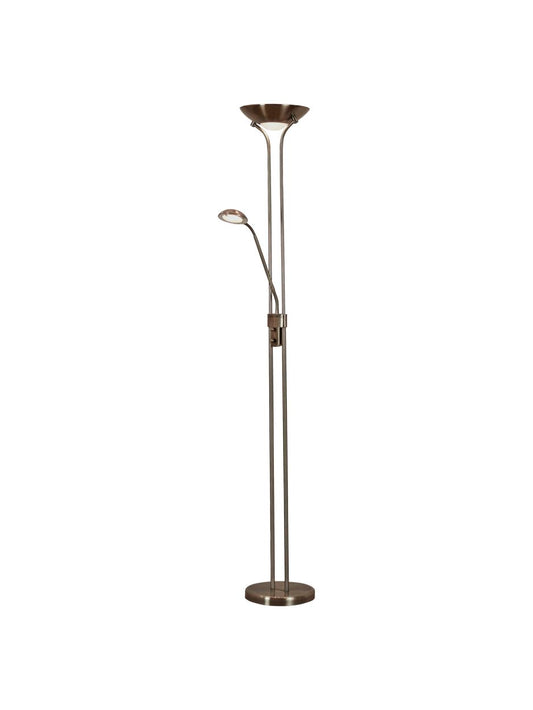 Searchlight Mother & Child Vloerlamp Antique Messing Metaal & Glas