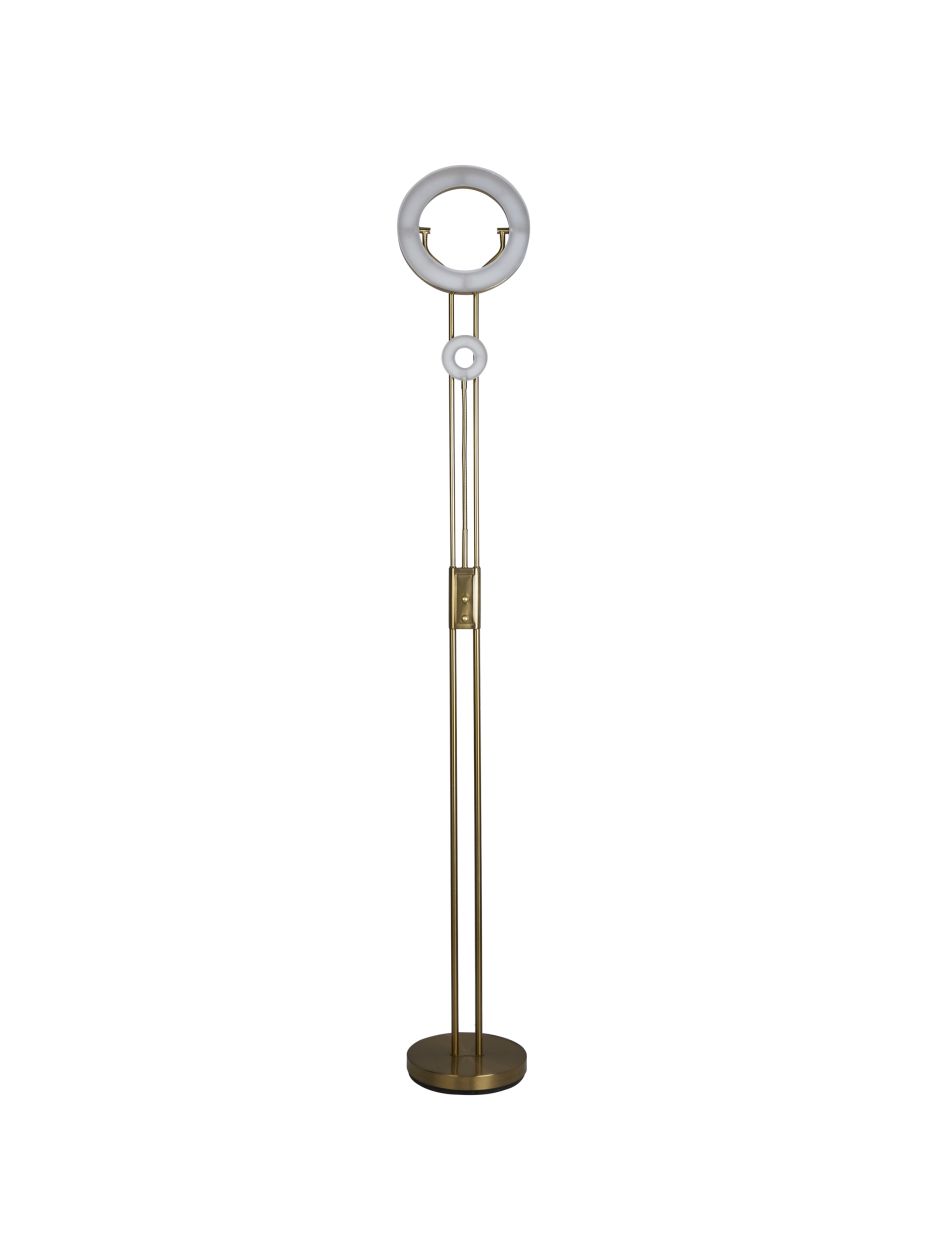 Searchlight Mother & Child Vloerlamp Satin Messing Metaal