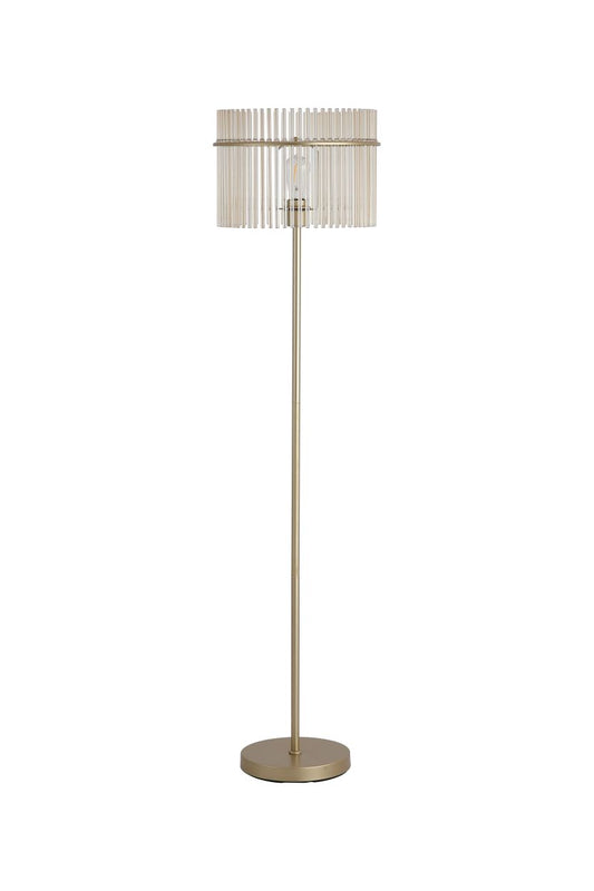 Searchlight Swizzle 1Lt Vloerlamp, Goud Metaal with Champagne Rods