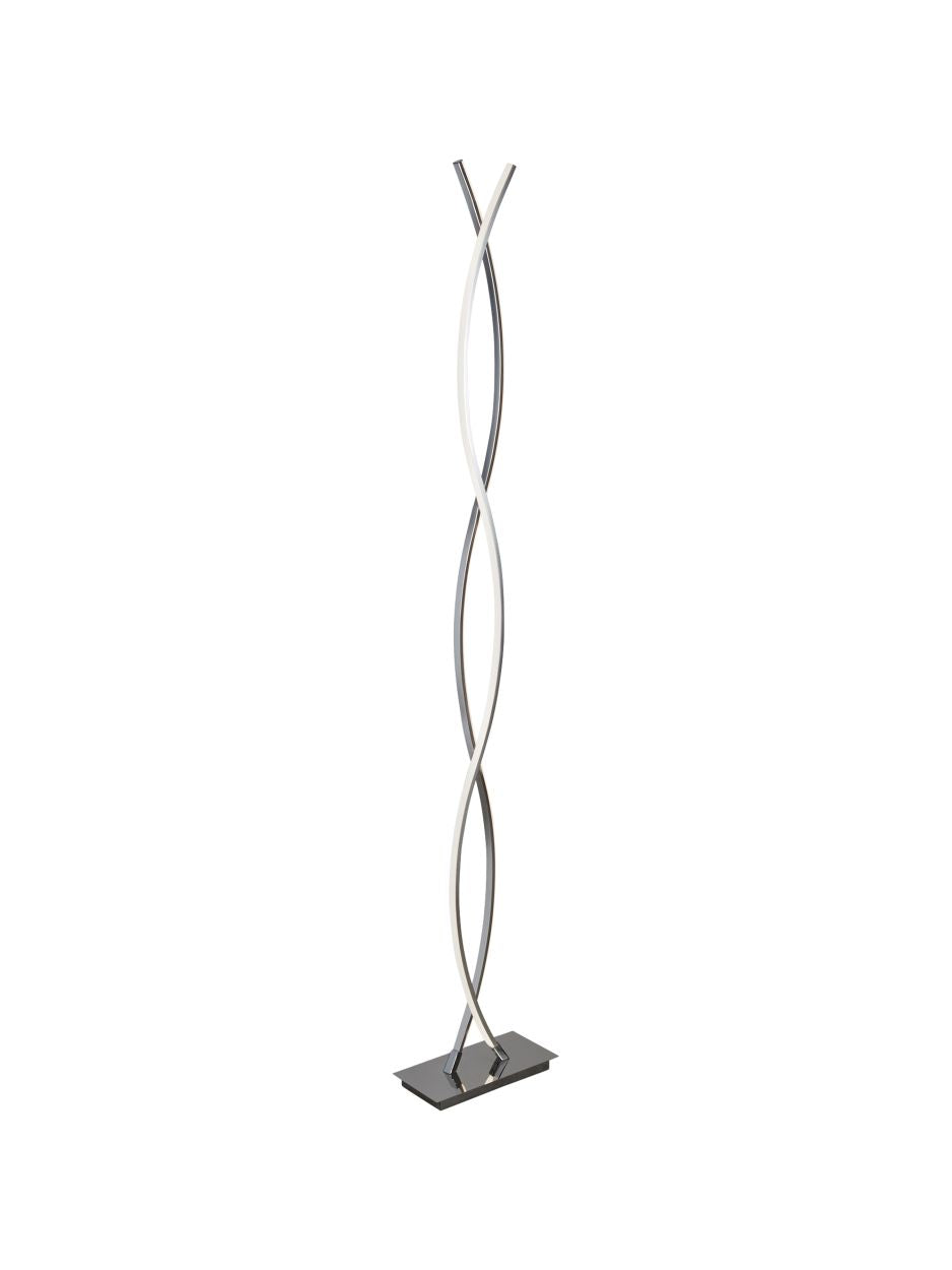 Searchlight Platt LED Wave Vloerlamp Chroom & Opal