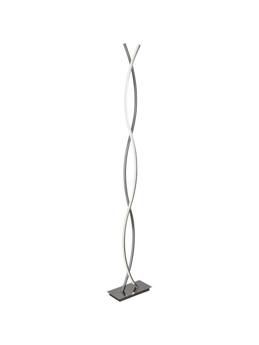 Searchlight Platt LED Wave Vloerlamp Chroom & Opal