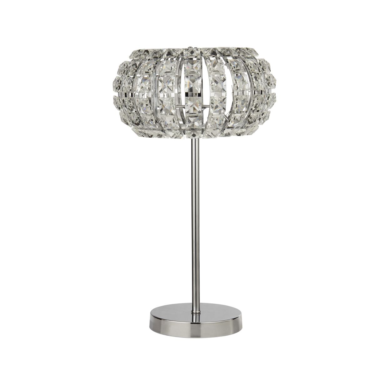 Searchlight Marylin Tafellamp Chroom, Kristal Glas & Sand Diffuser