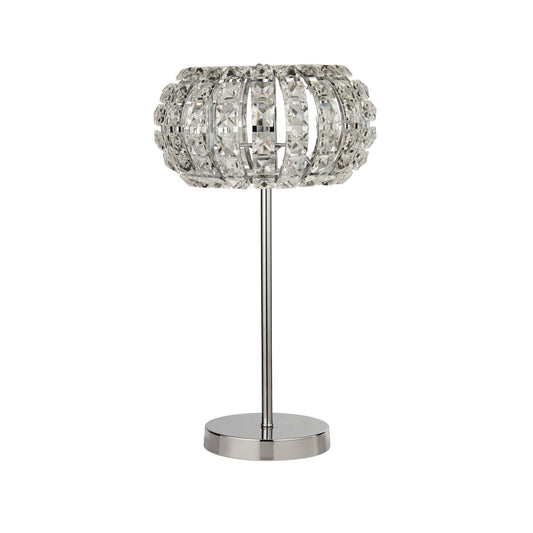 Searchlight Marylin Tafellamp Chroom, Kristal Glas & Sand Diffuser