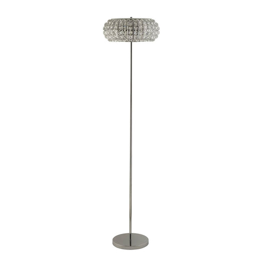 Searchlight Marylin 3LT Vloerlamp Chroom, Kristal Glas & Sand